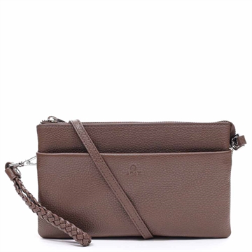ADAX Combi Clutch Silja i  Latte, Mørk Beige Læder